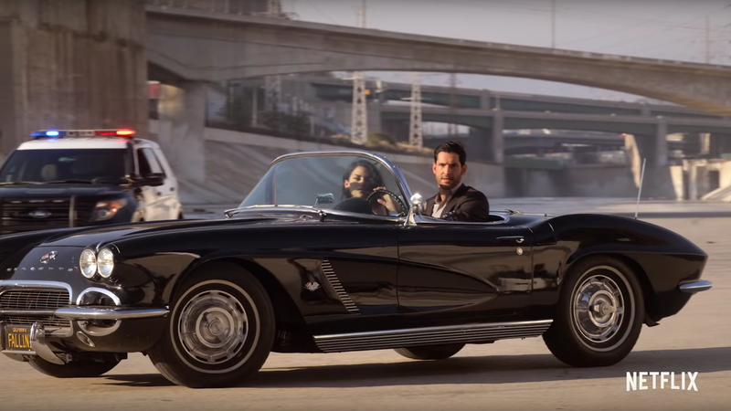 Lucifer Morningstar (Tom Ellis) and Eve (Inbar Lavi), as in Adam and Eve.